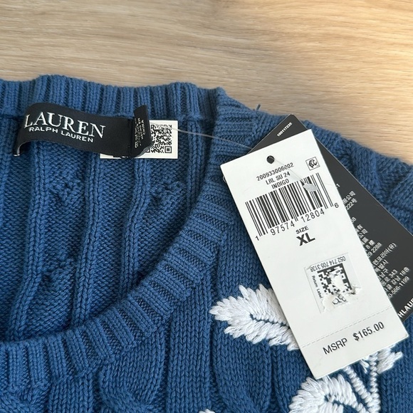 LAUREN RALPH LAUREN
Women's Embroidered Cable-Knit Sweater - Picture 4 of 8